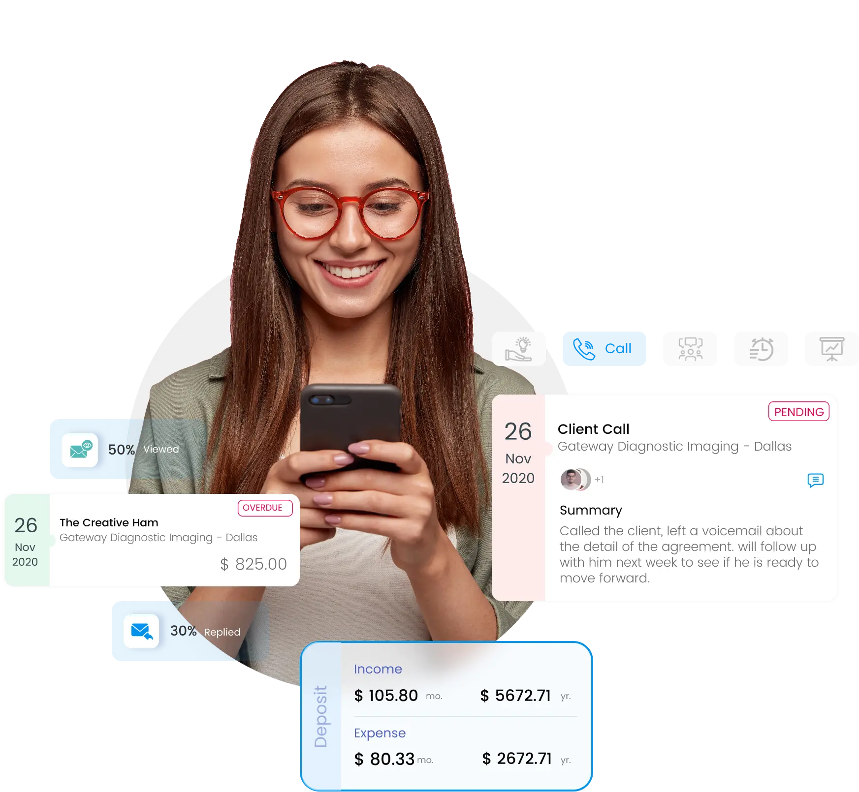 CRM dashboard preview